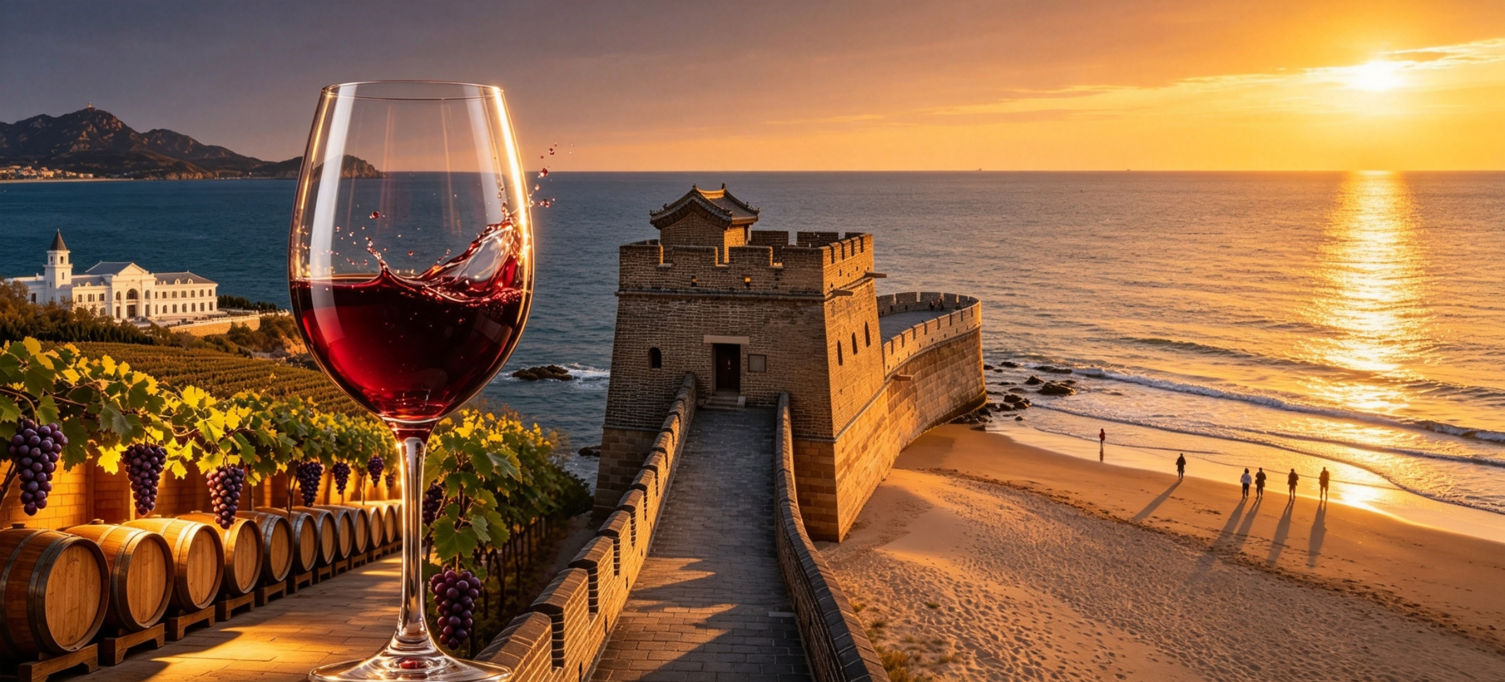Great Wall, Beach & Wine Chateau