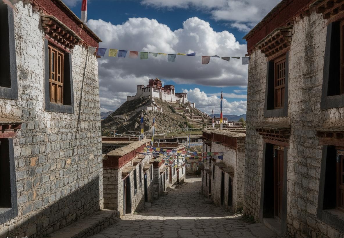 Shigatse โ Tashilhunpo Monastery โ Return to Lhasa (B) Spend the morning exploring revered Tashilhunpo Monastery in Shigatse.