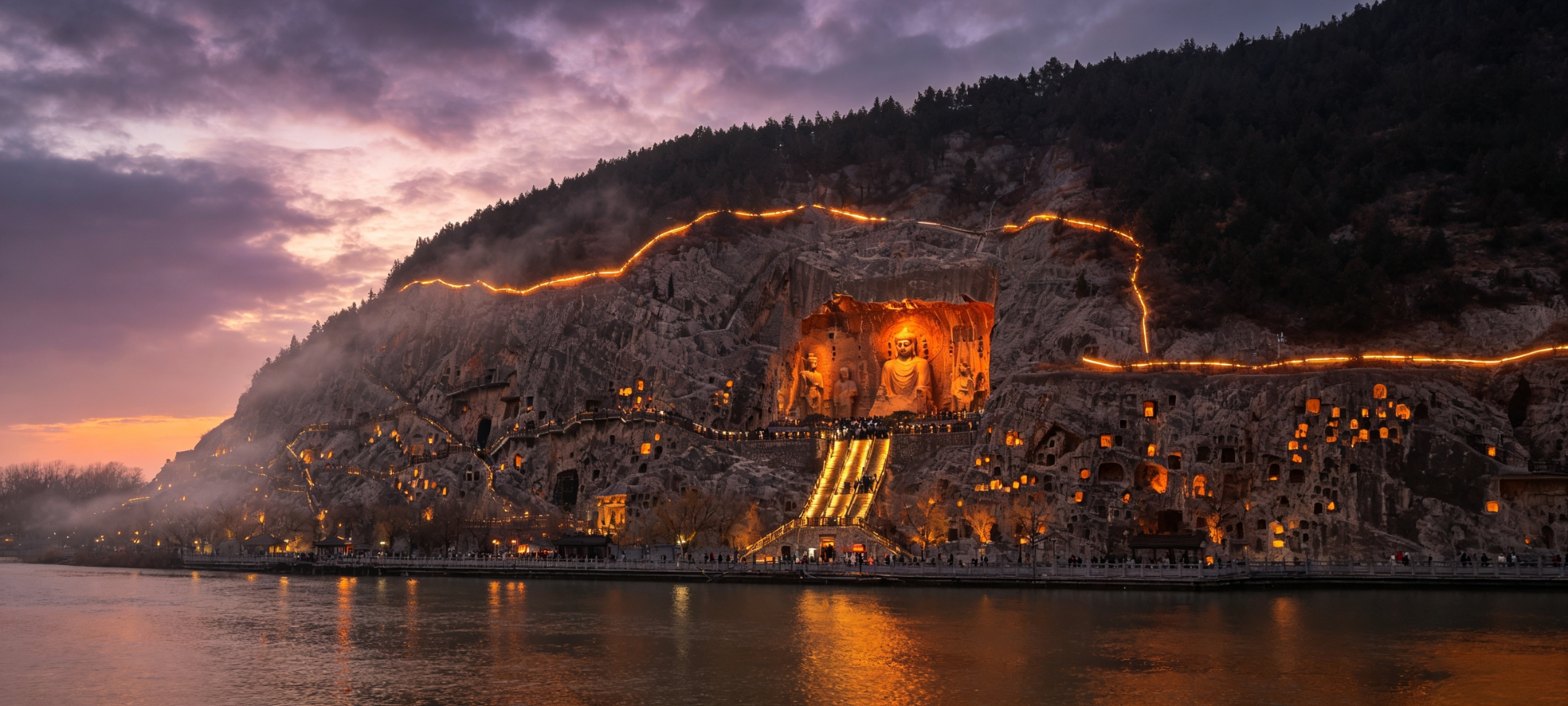 Arrival in Luoyang, Longmen Grottoes